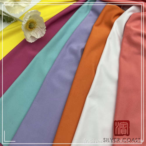 Tissu en maillot de spandex en polyester de couleur unie